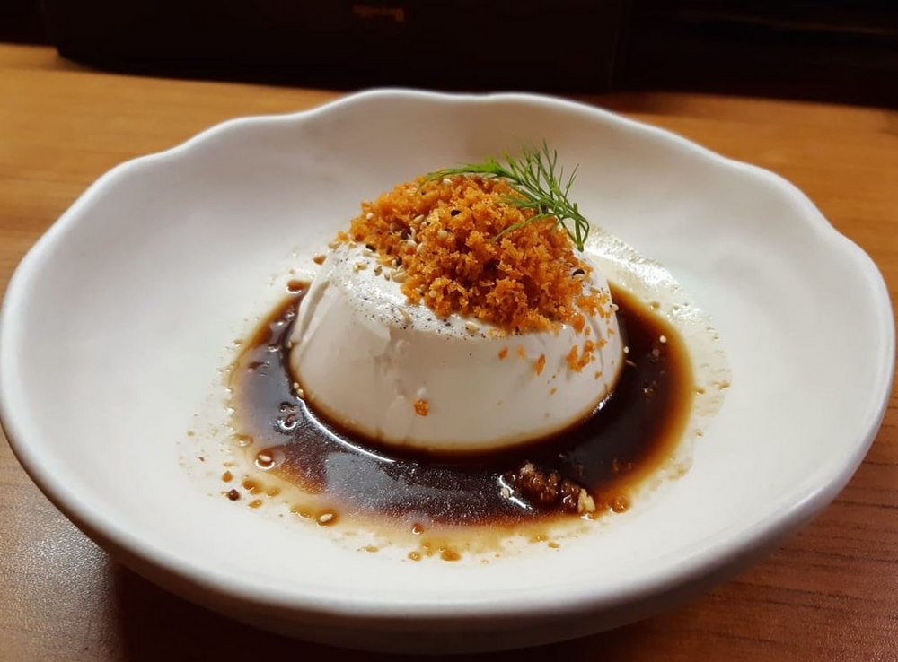 Chilled coconut tofu with wasabi Ponzu RITZ